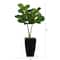 3ft. Fiddle Leaf Fig Artificial Tree in Black Metal Planter